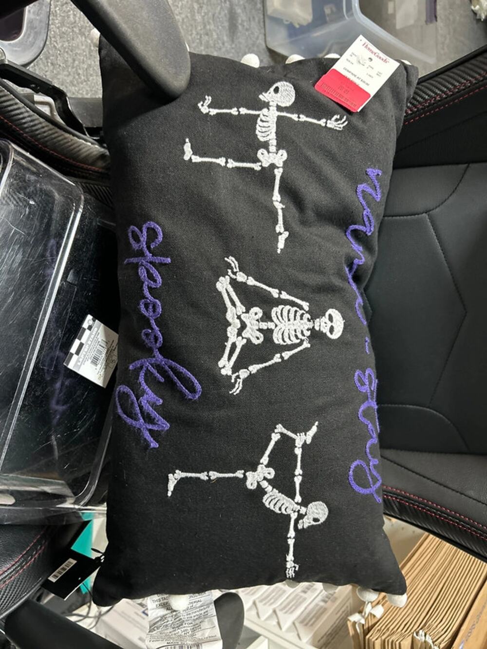 Sheffield Home Halloween skeleton pillow - 14x24